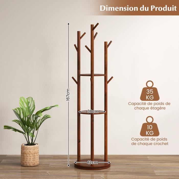 Grande étagère Murale Bois Colonial – Support Corniche 17" X 6 3/4" – Midwest
