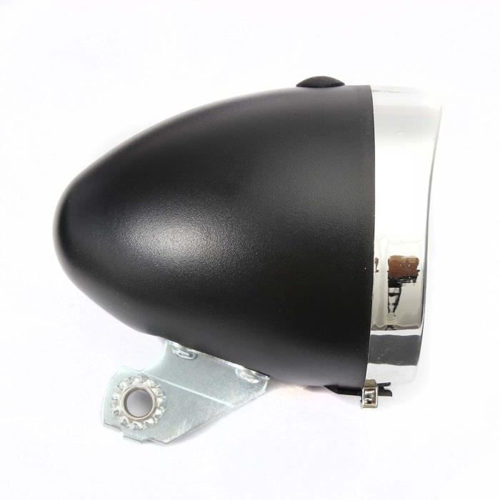 Phare Avant Vélo Rétro Vintage 3 LED - Éclairage Puissant Avec Support