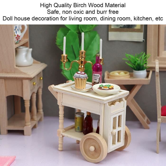 Cuisine miniature 1:12 Mini maison de poupée Mini cuisine Table à manger et  chaise Cabine - Cdiscount Jeux - Jouets