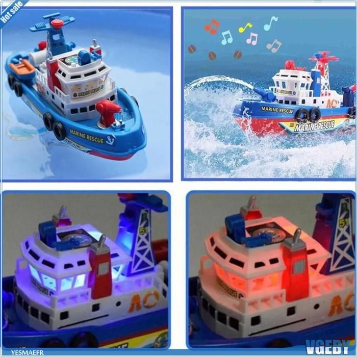 Generico Bateau à batterie bateau, jouet fonctionnant à piles, 15 cm, bateau, jouet pour enfants, bateau à moteur électrique, jeu Sea Race, couleurs assorties, couleur aléatoire
