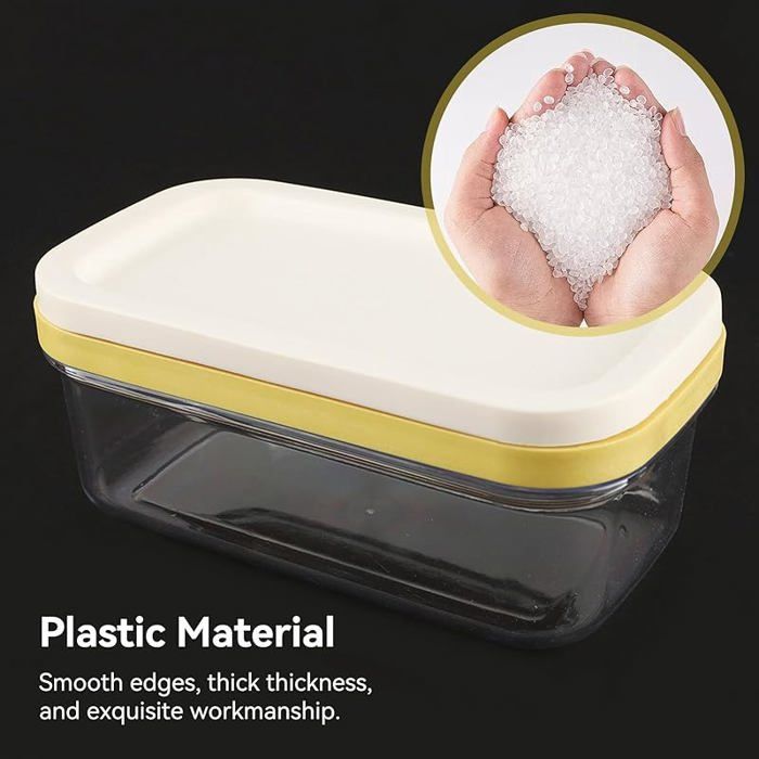 Goshyda Garde-Beurre avec Couvercle Coupe-trancheuse, beurrier scellant Couvercle en Silicone boîte de Tranchage de Beurre pour Une Coupe et Un Stockage faciles Contenant de Fromage au Beurre