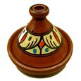Décor ethnique Tajine Pot en terre Cuite Marocain Plat de 25 cm de 2001211046-0