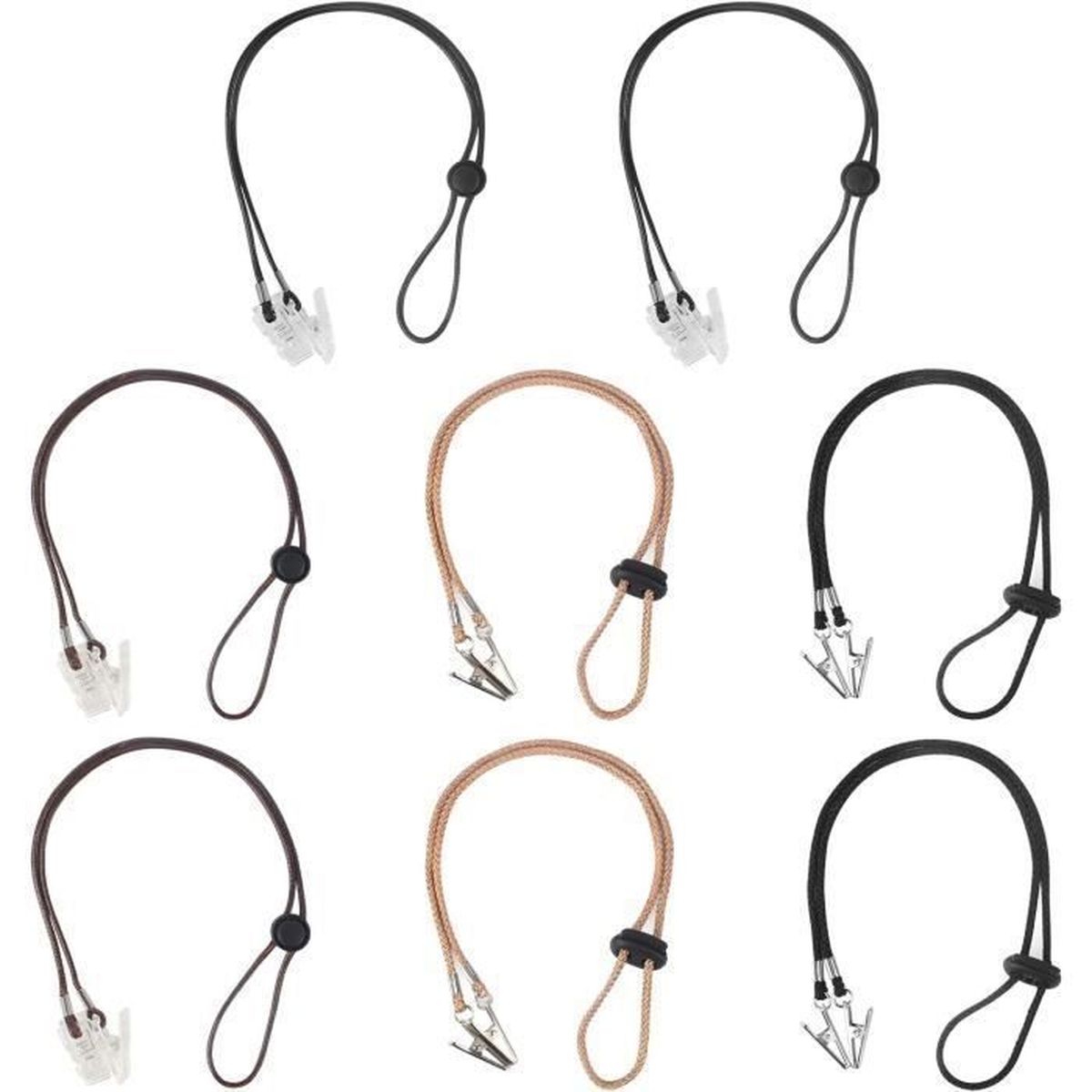 Pince Serviette Cou Chaînes De Serviette Élégantes - 4 Pièces Argent & Or - 48cm - Pour Repas Sans Taches - Maison & Restaurant Clip Serviette Repas élégant