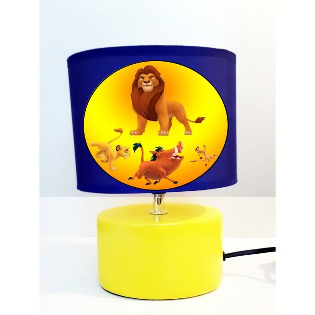 LAMPE DE CHEVET ENFANT LE ROI LION 1.MADE IN FRANCE 