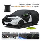ELOKLEM Bâche Voiture Exterieur pour SUV Jusqu'à 508cm, Imperméable et Respirante,Côtés avec zip,Doublure en Coton,Anti UV Neige Poussière