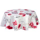 BRAND Toilinux - Nappe en toile cirée ronde Coquelicot - Diam. 150 cm - Rouge