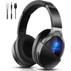 YSILLA Casque Filaire PS4, Casque de Jeu Filaire avec Microphone Pliable à Réduction de Bruit, Casque de Bluetooth Sans Fil avec LED -Bleu
