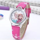 SEBTHOM Montre Elsa Anna La Reine des Neiges - cuir rose fuchsia Acier Inoxydable fille