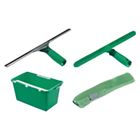 Kit de nettoyage des vitres - UNGER - VITRECO - Seau 18L - Raclette 35cm - Lavette microfibre