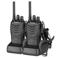 Talkie-walkie - Longue durée de veille - Facile à transporter - Mode cryptage - Noir