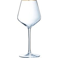 4 verres à vin 47cl Ultime Bord Or - Cristal d'Arques - Cristallin moderne