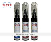 MSRP FRANCE - Kit stylos retouche peinture voiture pour FORD 9VJG & White Platinum - Atténuer rayures ou éclats de peinture