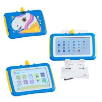 Tablette Tactile enfants Educatif  7 pouces - WiFi - Caméras - 2Go RAM 32Go ROM - Android 11 - Stylet offert - Licorne Bleu K709