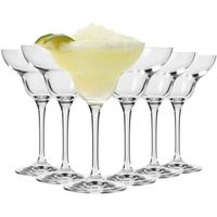 Krosno Verre à Margarita Cocktail en Cristal - Lot de 6 Verres - 270 ml - Collection Avant-Garde - Lavable au Lave-Vaisselle