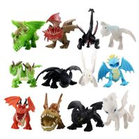 12 pièces comment entraîner votre figurine de Dragon fureur nocturne sans dents 3 figurines meilleurs cadeaux pour les enfants