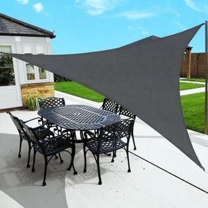 VOILE D'OMBRAGE 3,6x3,6x3,6m Graphite Voile d‘ombrage Triangle, HD