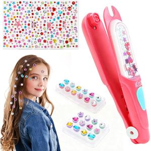 Farerkass Hair Gems Bedazzler Kit avec 210 pierres précieuses, tressage de cheveux pour filles – Kit de jouet mode et beauté pour cadeaux