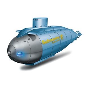 MAQUETTE DE BATEAU Bleu-Bateau sous marin télécommandé sans fil, modèle de plongée électrique, jouet RC, cadeau, 6 canaux, 2.4G
