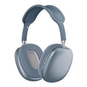 CASQUE - ÉCOUTEURS bleu-Casque d'écoute sans fil Bluetooth P9, de hau