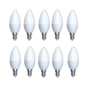 AMPOULE - LED Lot de 10 ampoules LED 6W flamme lumiere chaud 270