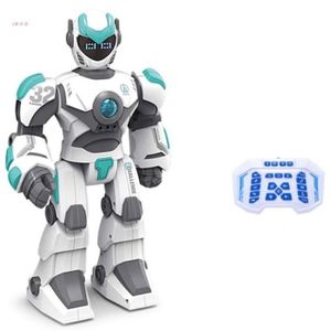 ROBOT - ANIMAL ANIMÉ Bleu et blanc - Robot à détection de geste, jouet à commande vocale, Programmable, pour enfant