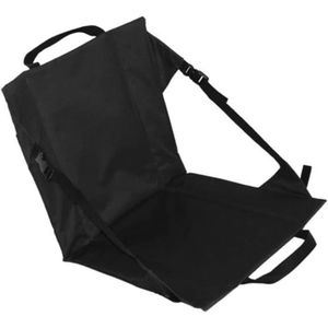 CHAISE DE CAMPING Chaise de camping pliante - Y3456 - Siège de gradin avec dossier et coussin - Noir