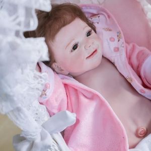 POUPÉE Poupée bébé reborn en silicone de 55CM jouet de bain doux au toucher réel poupée d'art de collection de haute qualité