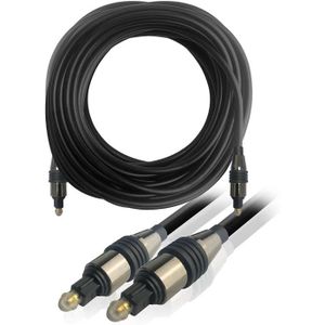 I-CHOOSE LIMITED Câble Audio Numérique TOSLINK Fibre Optique pour La Barre De Son Audio/Noir 5M 