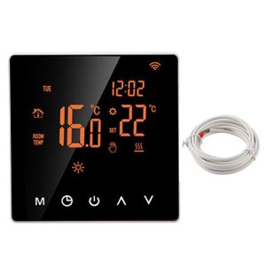 THERMOSTAT D'AMBIANCE Thermostat WIFI Cikonielf LCD ME81H - Contrôle de température - Programmable - Blanc et orange