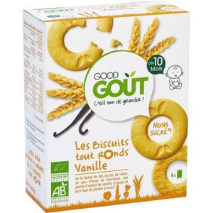 COMPOTE DESSERT FRUITÉ Good Goût Biscuits Tout Ronds Vanille +10m Bio 80g