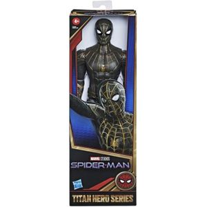 FIGURINE - PERSONNAGE MARVEL SPIDER-MAN - Titan Hero Series - Figurine Spider-Man en costume noir et or de 30 cm - enfants dès 4 ans