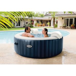 SPA COMPLET - KIT SPA Spa gonflable INTEX - Blue Navy - 196 x 71 cm - 4 