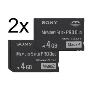 2x Sony Memory Stick PRO Duo de 4 Go carte m moire Prix 2x Sony Memory Stick PRO Duo de 4 Go carte m moire Prix