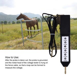 Testeur de tension de clôture électrique, détecteur de défaut de clôture  étanche à 8 néons pour cheval pour bétail : : Bricolage