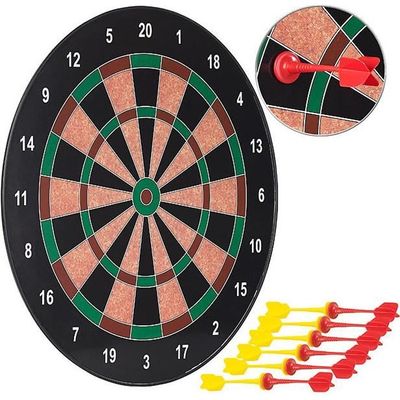 Cible Fléchettes Magnétique BATURU - 12 Fléchettes Sûres - Jeu Familial Enfants/Adultes - Double Face 17x15" - Idéal Intérieur/Extérieur