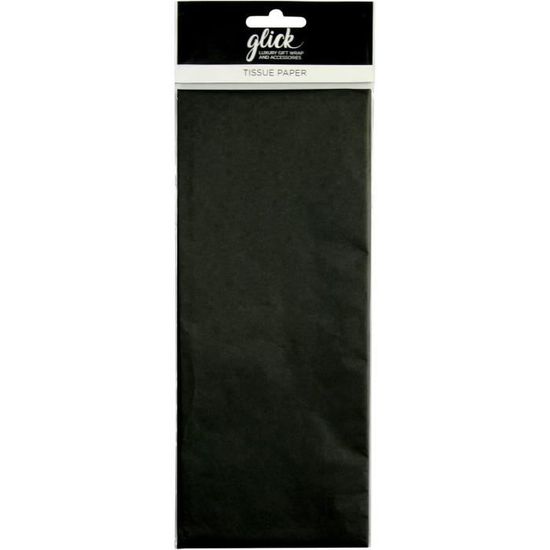 MIAHART Lot De 60 Feuilles De Papier De Soie Noir Pour Emballage Cadeau, Emballage Floral, Anniversaire, Noël, Halloween, Bricolage, Pompons, Confettis