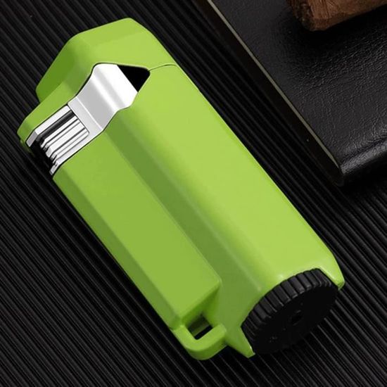 Briquet Pipe à Tabac Rechargeable - Flamme Inclinée Avec Grattoir 3 En 1 (sans Gaz)