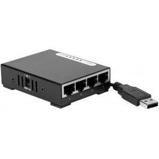 SWITCH 4 PORTS GIGABIT ALIM USB - Cdiscount Informatique