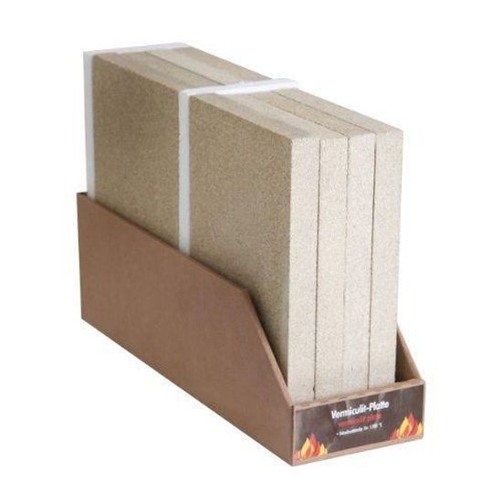 Pannelli Vermiculite 3 Pezzi - 500x300x30 Mm, Resistente Al Calore Fino A 1100&deg;C, Per Forni E Isolamento