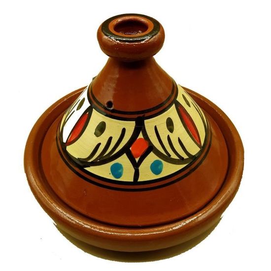 Décor ethnique Tajine Pot en terre Cuite Marocain Plat de 25 cm de 2001211046