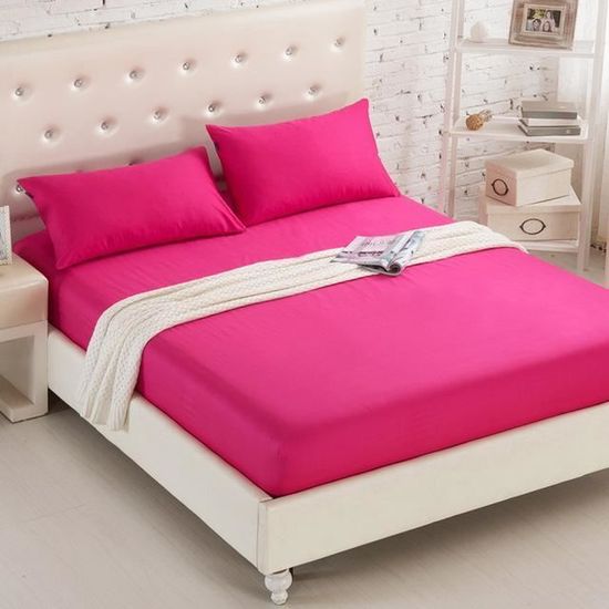 Drap-housse de lit en coton, personnalisé, solide, avec bande élastique,  literie, couvre-matelas, 160x200, 600tc