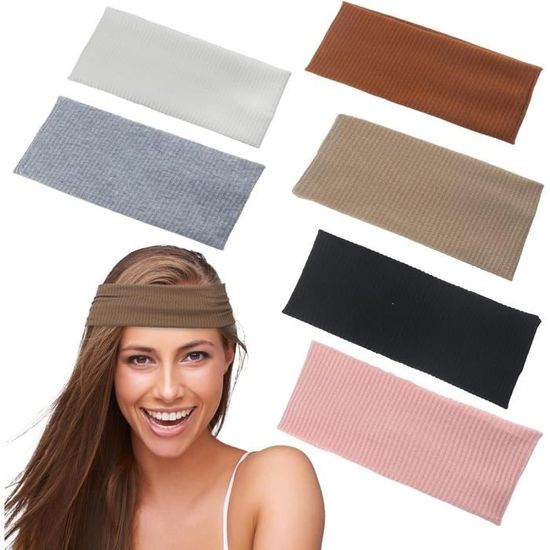 Lot De Bandeaux élastiques Antidérapants Pour Femme - Polyester/Lycra, 14 Cm, Pour Sport, Yoga, Soins