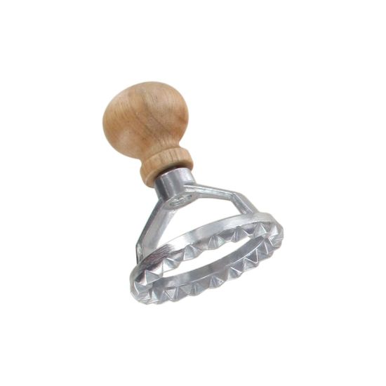 Shengxi Lot De 3 Emporte-Pièces Ravioli Inox – Rond, Carré + Roue Coupe-Pâte, Manche Bois Chêne, Pour Raviolis Et Pâtisseries Maison