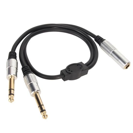 Câble MIDI Femelle Vers Jack 6.35 Mm Mâle Coudé - 20 Cm, Blindé | Pour Connexion Audio/MIDI, Home Studio
