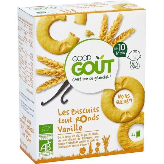 Good Goût Biscuits Tout Ronds Vanille +10m Bio 80g