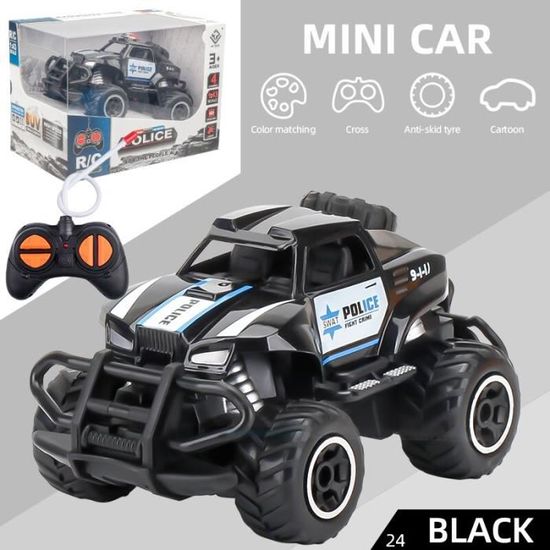 Voiture Télécommandée Enfant 2-4 Ans - Police 2.4GHz Avec Lumières - Jouet RC Garçon Fille - Cadeau Anniversaire Noël