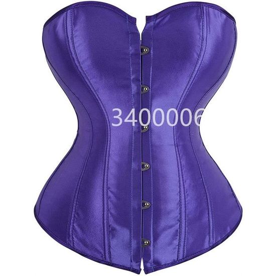 WLFFW Bustiers And Corsets For Women Satin Steel Boned Underbust EU(30-32) XS