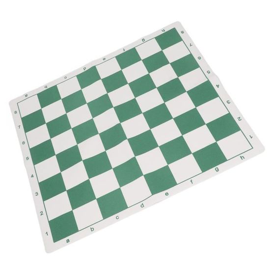 Échiquier Plat Portable En Similicuir - 43 X 43 Cm - Noir Et Blanc, Antidérapant - Pour Voyage, école, Pique-nique