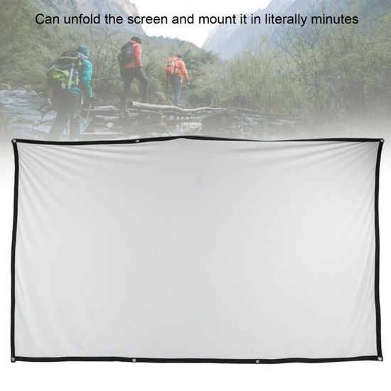 Écran De Projection Portable IFCOW - Pliable, Format 16:9, Tailles 60 à 120 Pouces - Pour Projecteur, Home Cinéma