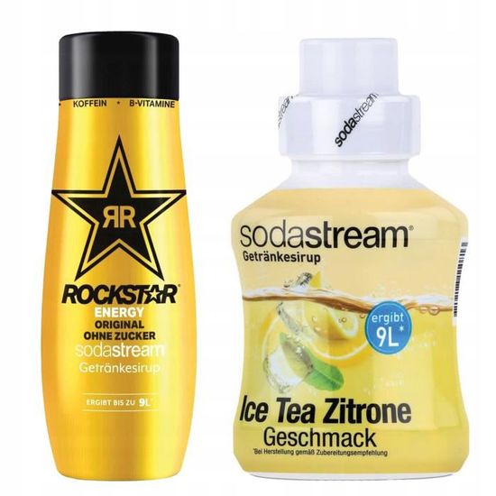 SodaStream Sirop Rockstar Original Zero – 1 bouteille donne 9 litres de  boisson prête à l'emploi, préparée en quelques secondes et toujours frais,  440 ml : : Epicerie